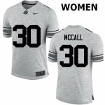 NCAA Ohio State Buckeyes Women's #30 Demario McCall Gray Nike Football College Jersey BEG7045EN